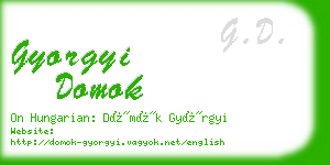 gyorgyi domok business card